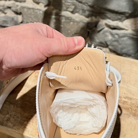 Christian Louboutin Lou Spikes Flame Lurex High-top Sneakers - Picture 12 of 15